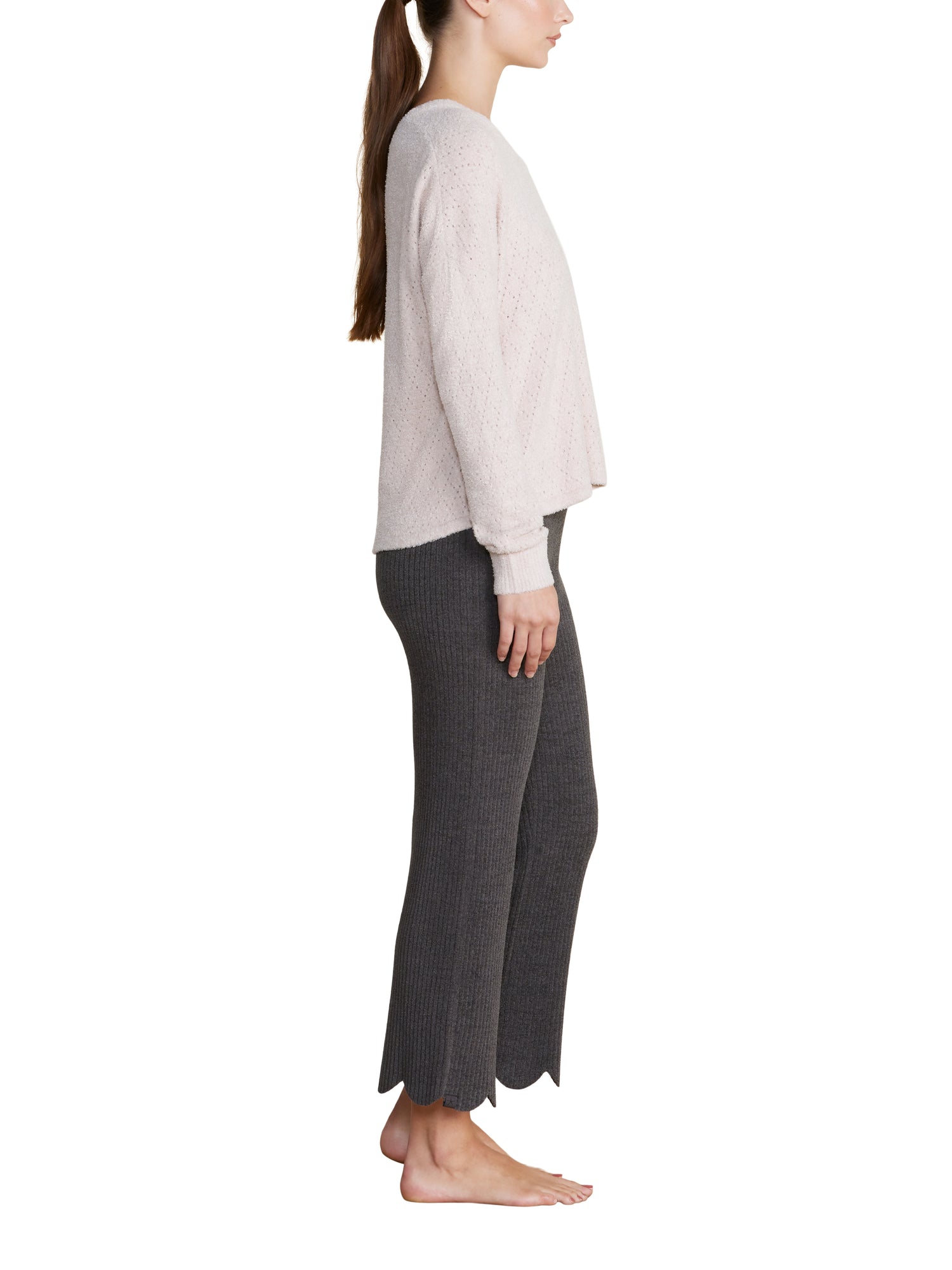 Womens | CozyChic Lite Diamond Pointelle Cardigan | Chai