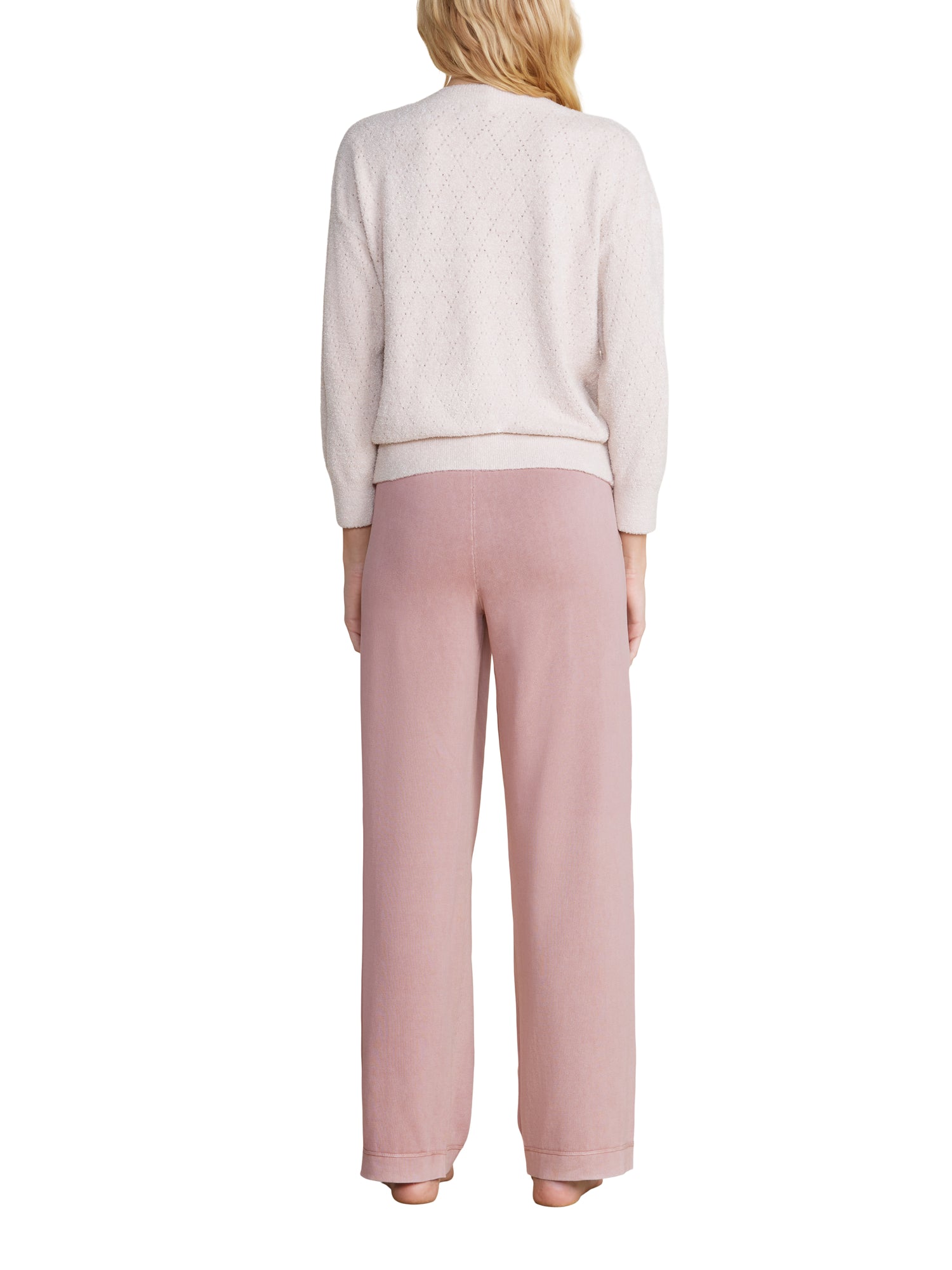 Womens | CozyChic Lite Diamond Pointelle Pullover | Chai