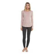 Malibu Collection WoMen's Loose Jersey Long Sleeve Tee | Faded Rose