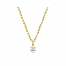 0.10 CT Round Natural Diamond | Solitaire Pendant Necklace | 18K Yellow Gold | G Color | SI2 Clarity