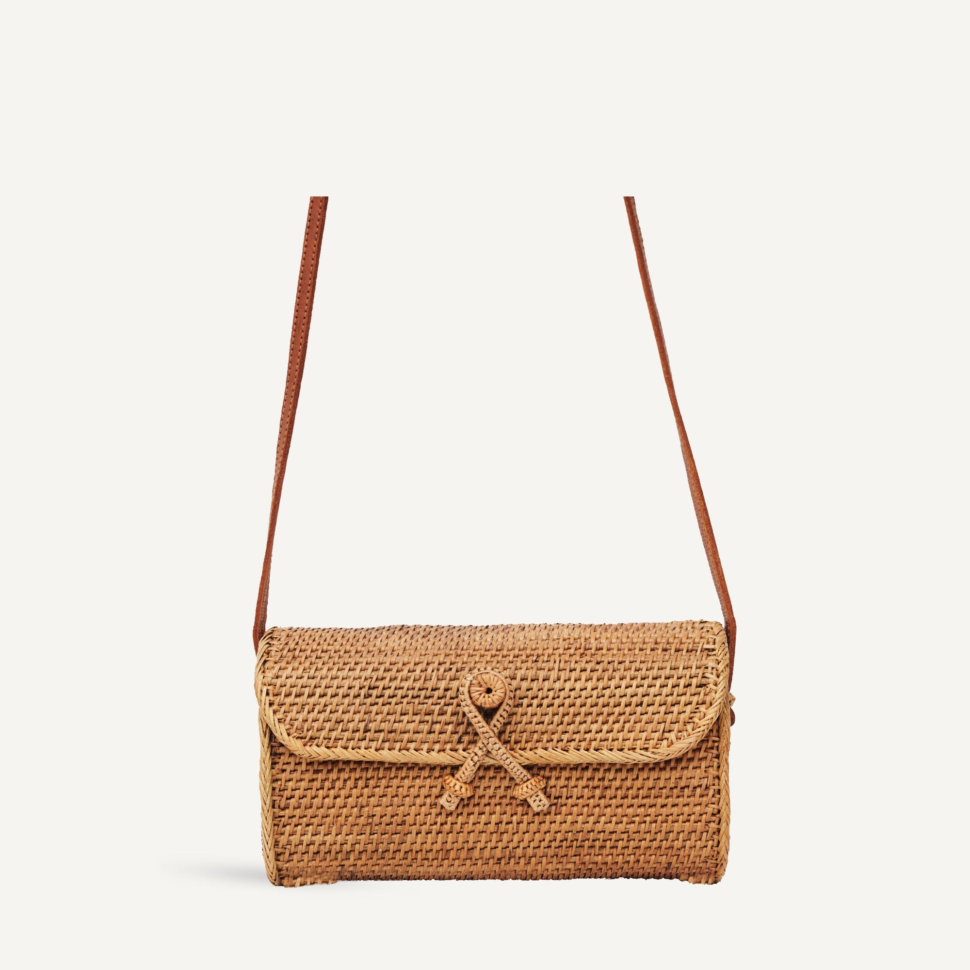 Bella Crossbody Bag | Woven Rattan