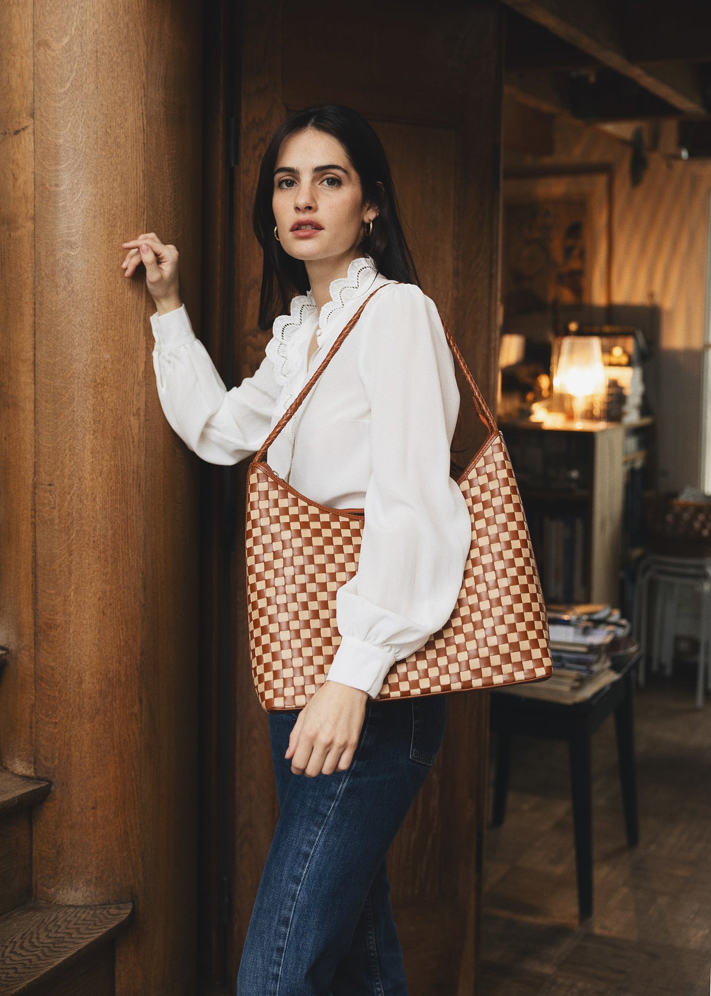 Marni Bag - Extra Large | Caramel x Sienna Check