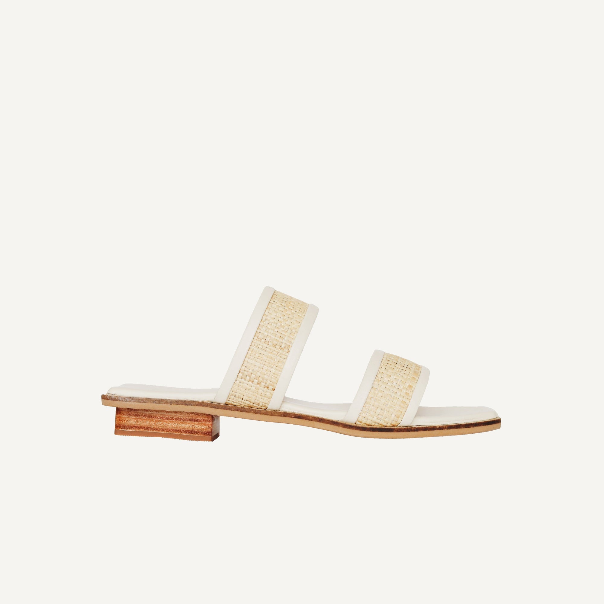 Bria Slide | Cream Raffia