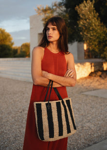Franci Bag - Stripe | Black