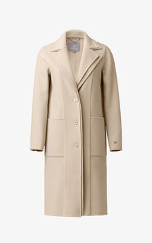 Benicia Straight-Fit Double Face Wool Coat With Double Collar | Hush