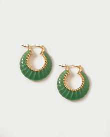 Bernadine Stone Hoop | Jade