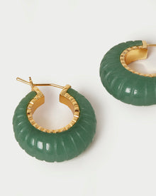Bernadine Stone Hoop | Jade