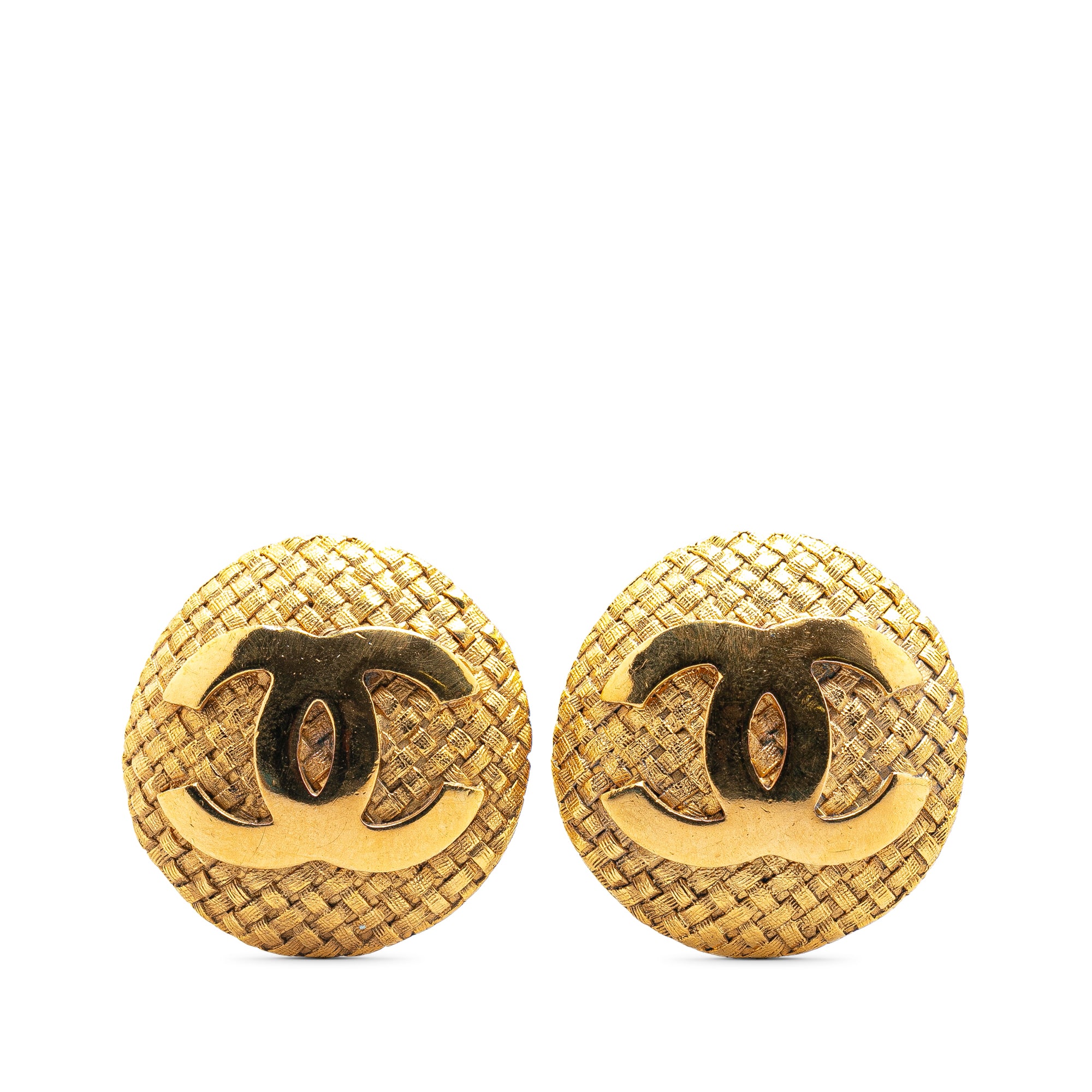 Chanel | Pre-Owned Gold Plated CC Clip On Earrings | Gold