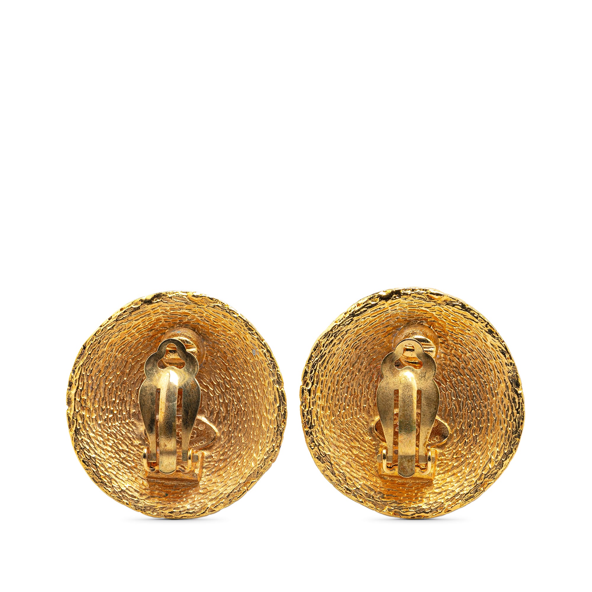 Chanel | Pre-Owned Gold Plated CC Clip On Earrings | Gold