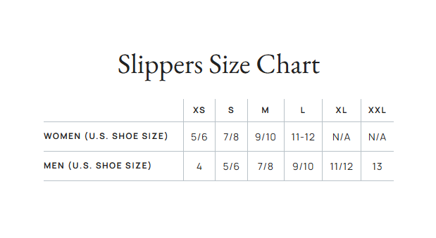 Product size guide