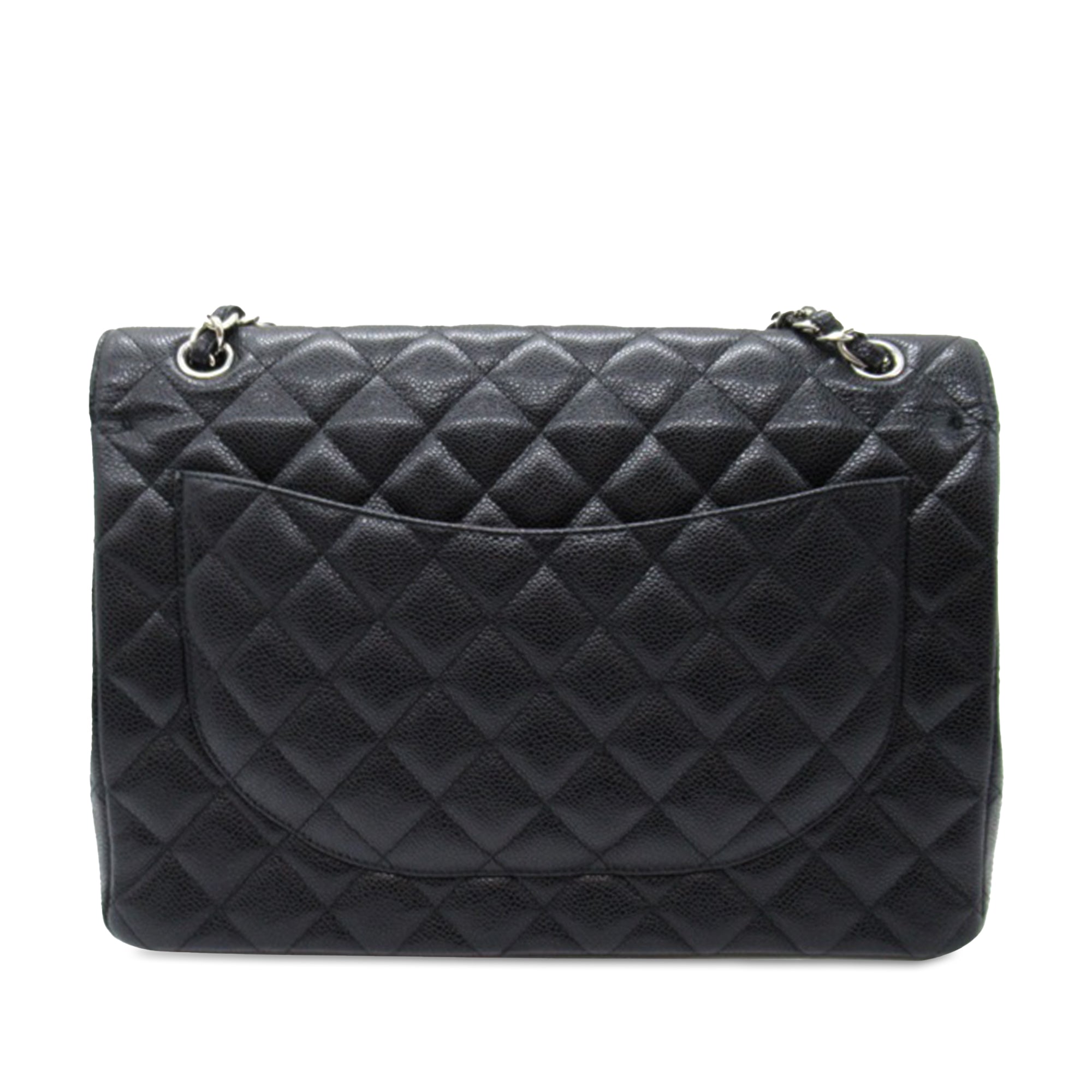 Chanel | Pre-Owned Maxi Classic Caviar Double Flap | Black