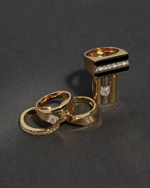 Dominick Diamond Ring | Plated Gold