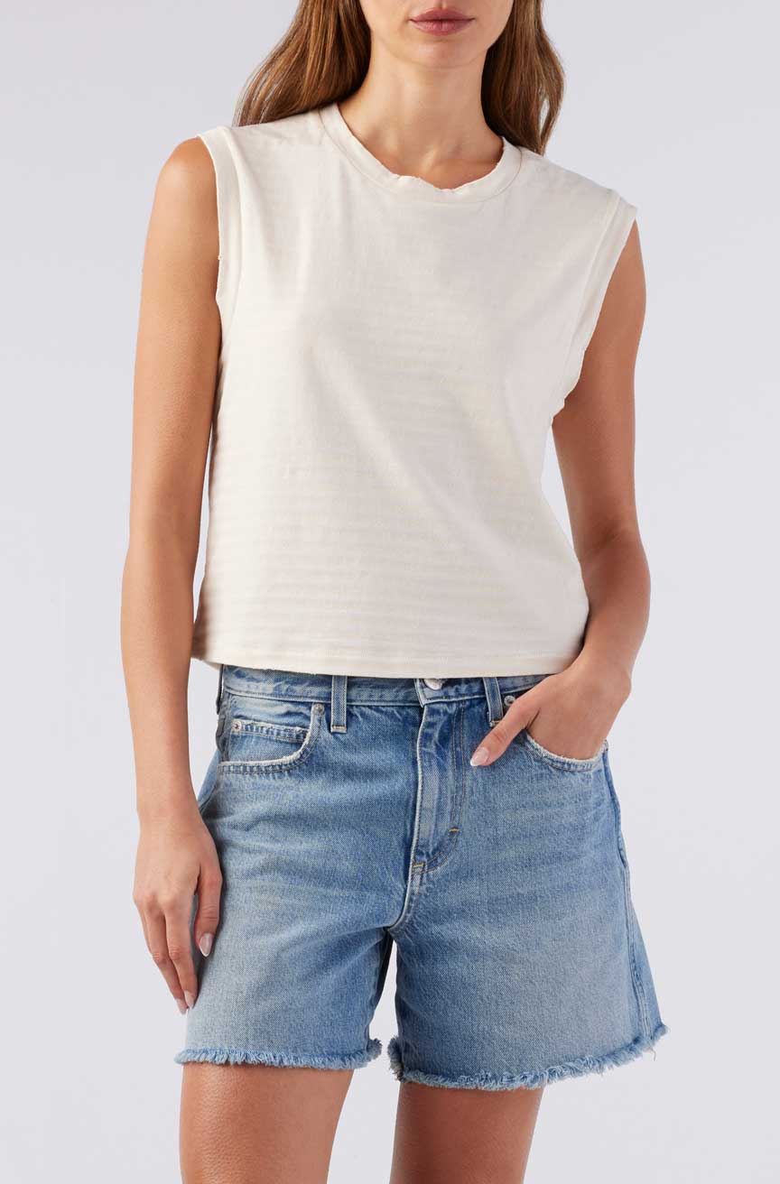AMO Denim | Sleeveless Babe Tee in Natural