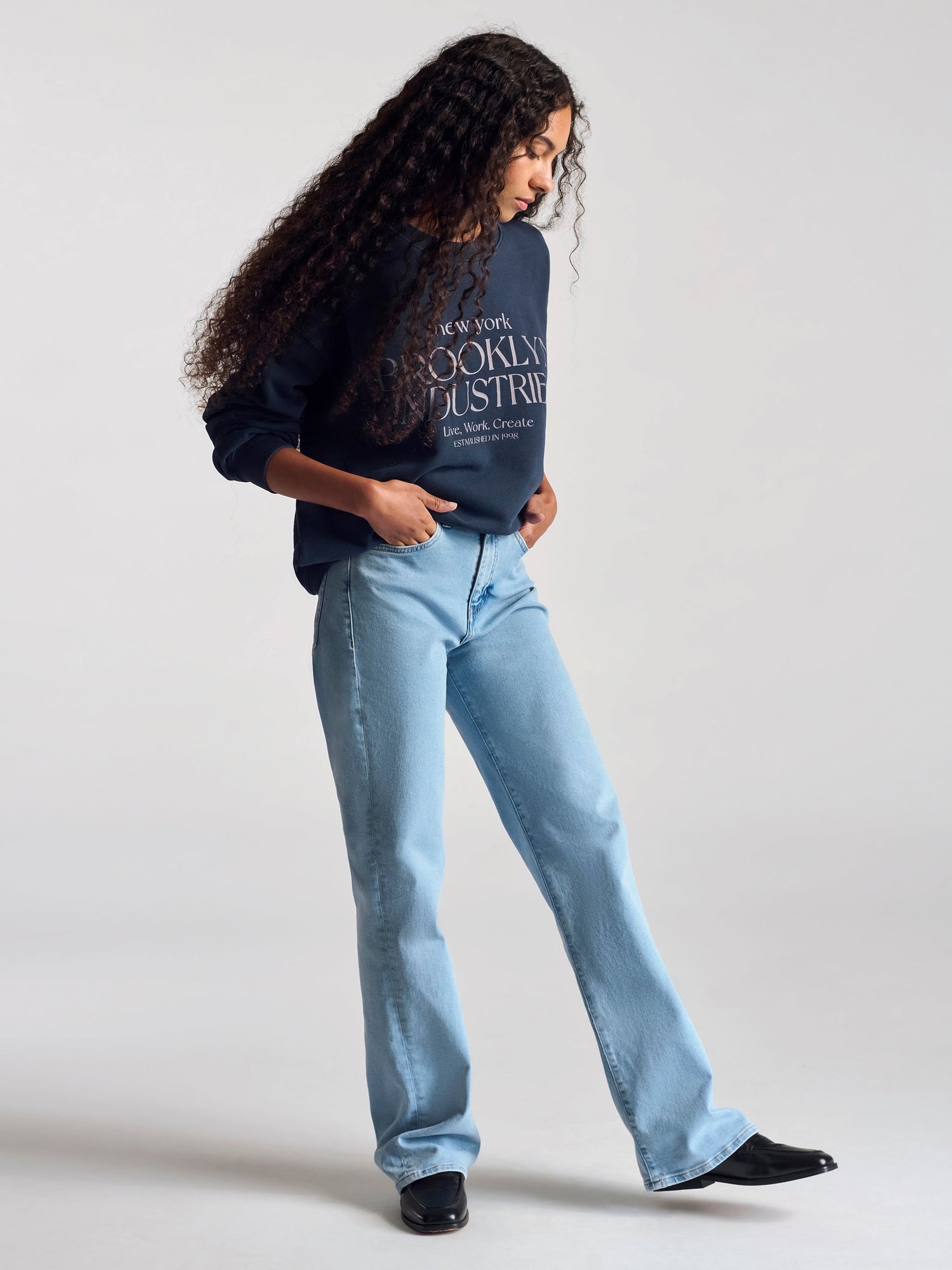 Womens | BKI Crew Neck Sweatshirt | Graphite