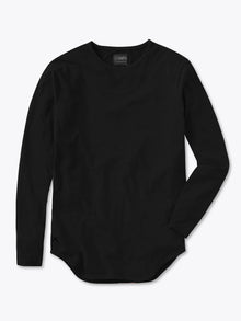 AO Long Sleeve Elongated Tee | Black Signature-fit PYCA Pro