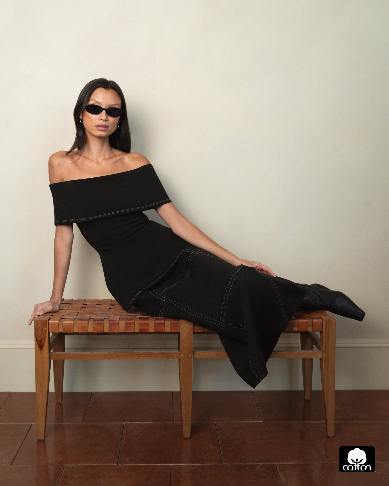 Off Shoulder Fold Over Top | Black