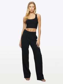 Womens | Coreflex Wide Strap Tank Cropped | Black