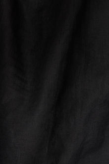 Tallows Blousy Crop Top | Black EcoLinen