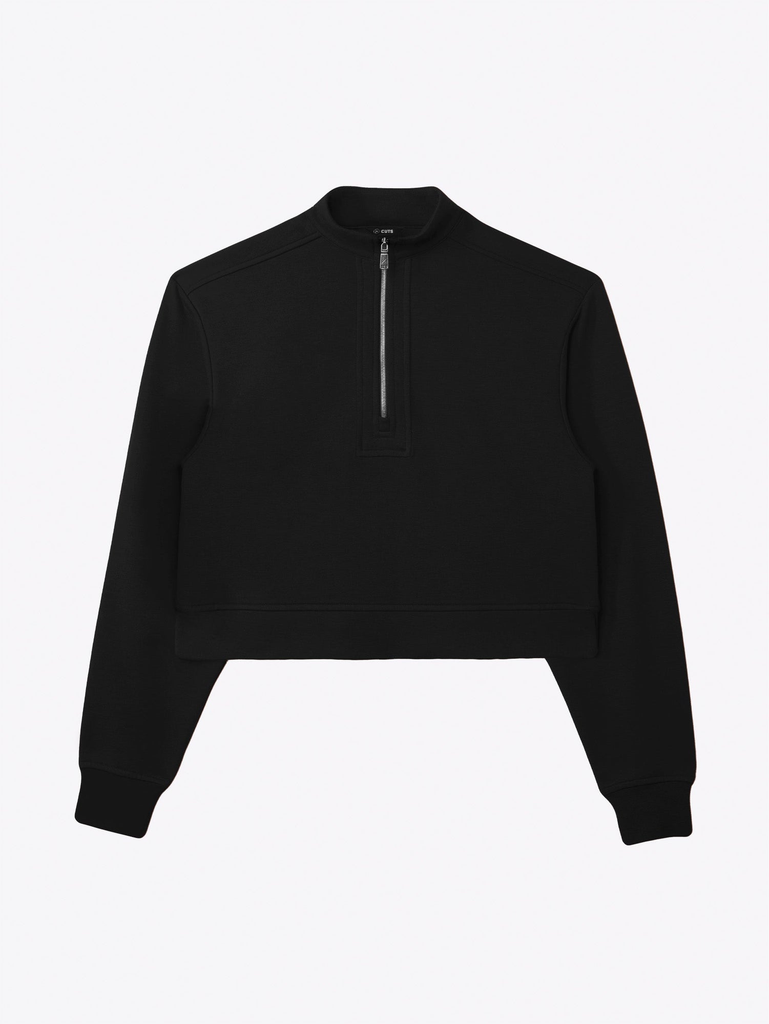 Cloud-Fleece 1/2 Zip | Black Slim-fit