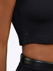 Womens | Tomboy Tee Cropped | Black Slim-fit Tomboy-Cotton™ | Black