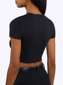 Womens | Tomboy Tee Cropped | Black Slim-fit Tomboy-Cotton™ | Black