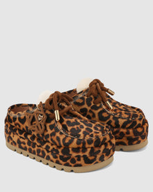 Womens | Blizzard Pony Suede/Shearling Loafer | Leopard
