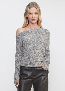 Boucle Knit Slouch Sweater | Pepper