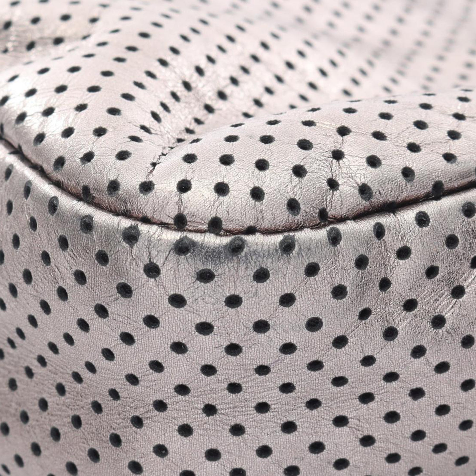 Chanel | Pre-Owned Reissue Perforated Calfskin Drill Flap | Silver