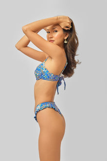 Women | Candice Ruffled Cheeky Bottoms | Blue Murano