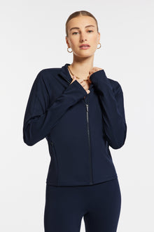 Bandier | Encore Full Zip Jacket | Navy Blazer