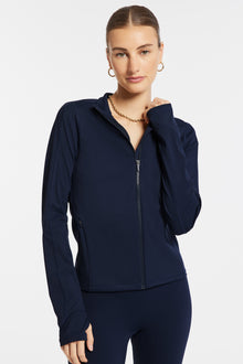 Bandier | Encore Full Zip Jacket | Navy Blazer