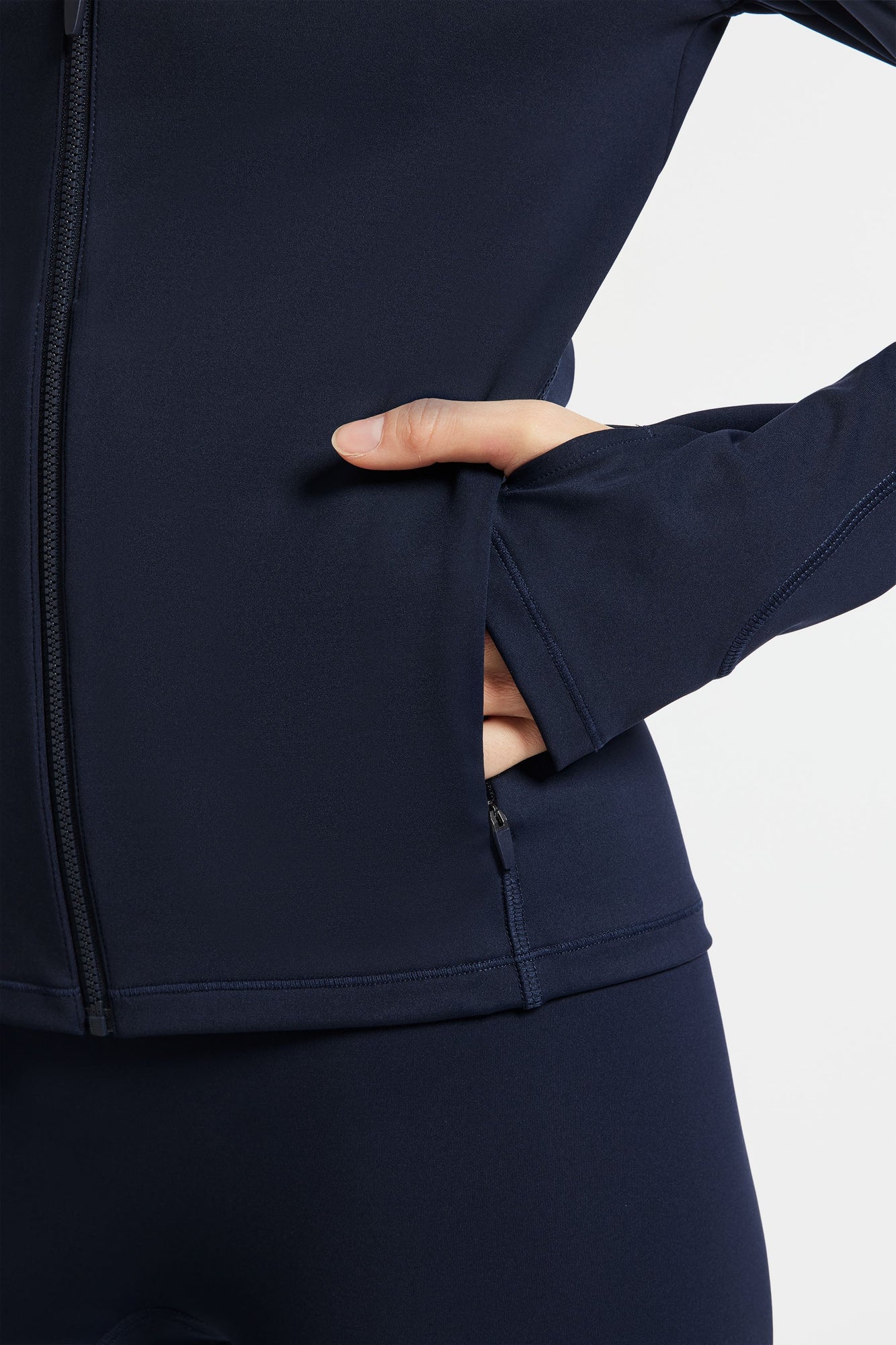 Bandier | Encore Full Zip Jacket | Navy Blazer