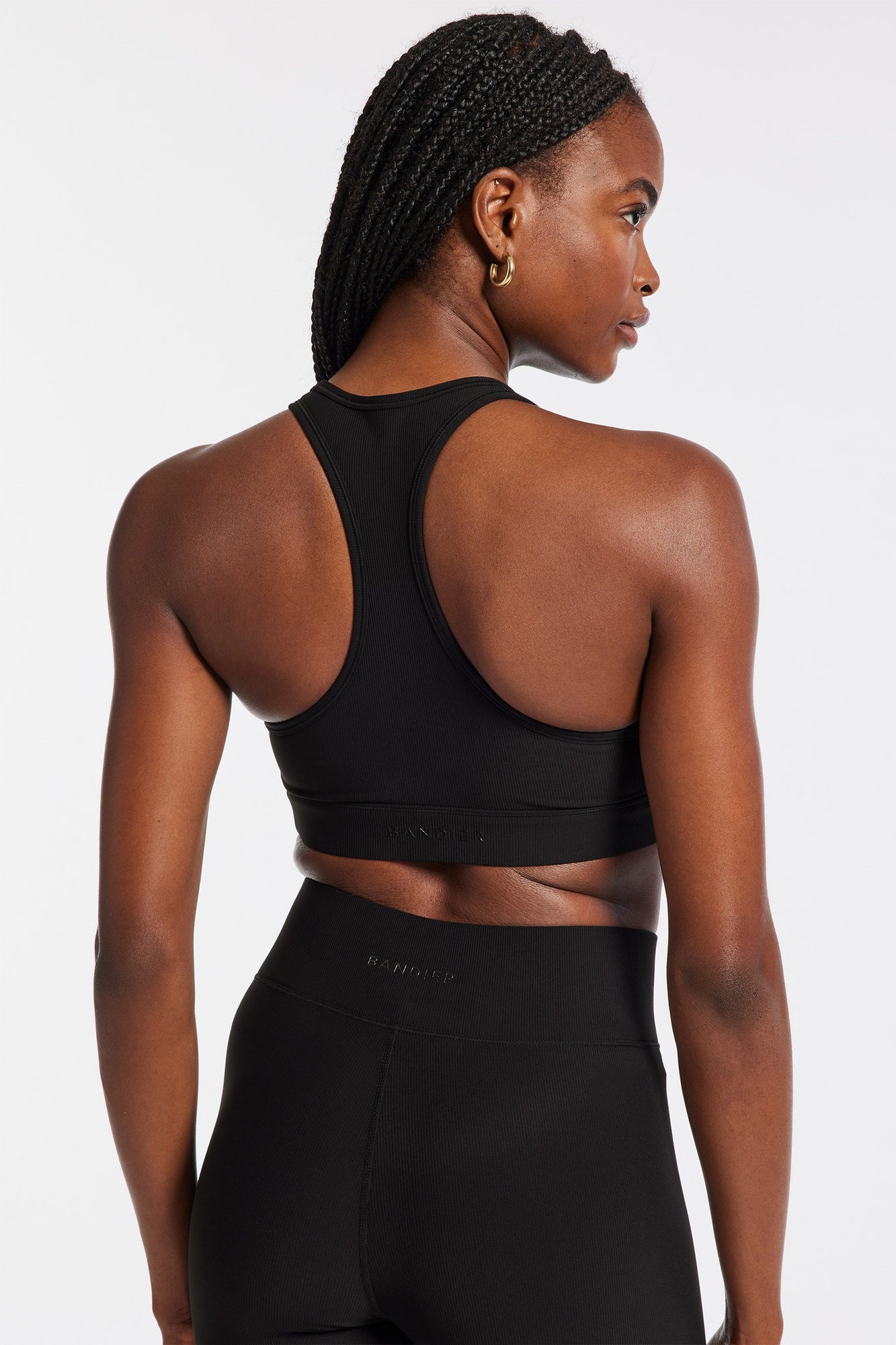 Bandier | Center Stage Rib Bra | Black