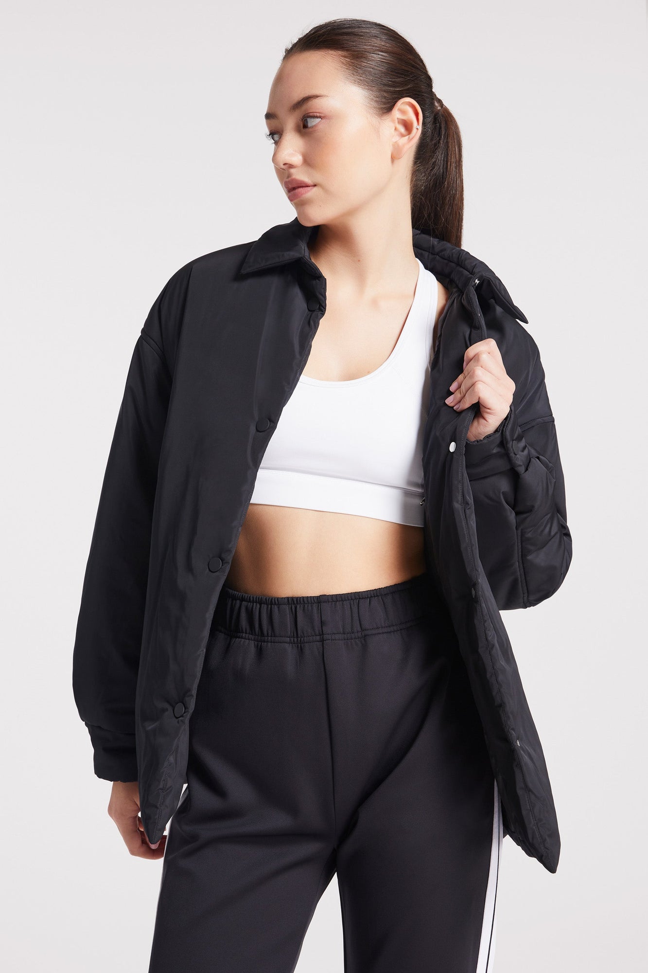 Bandier | Classic Coaches Jacket | Black