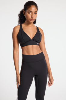 Bandier | V Neck Plunge Bra | Black