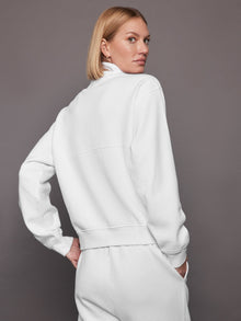 Bandier | Les Sports Bandier 1/2 Zip Sweatshirt | White/Cordovan