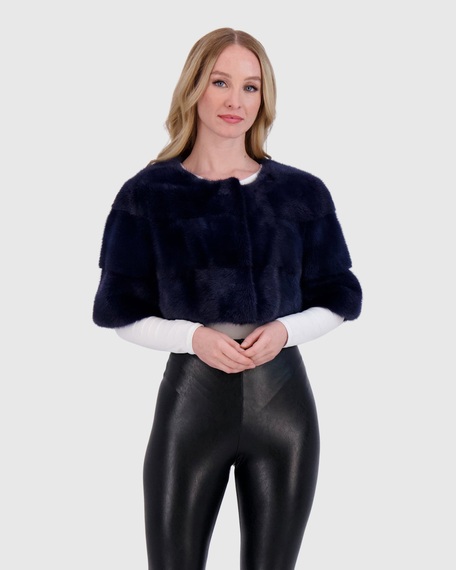 Mink Bolero | Blue