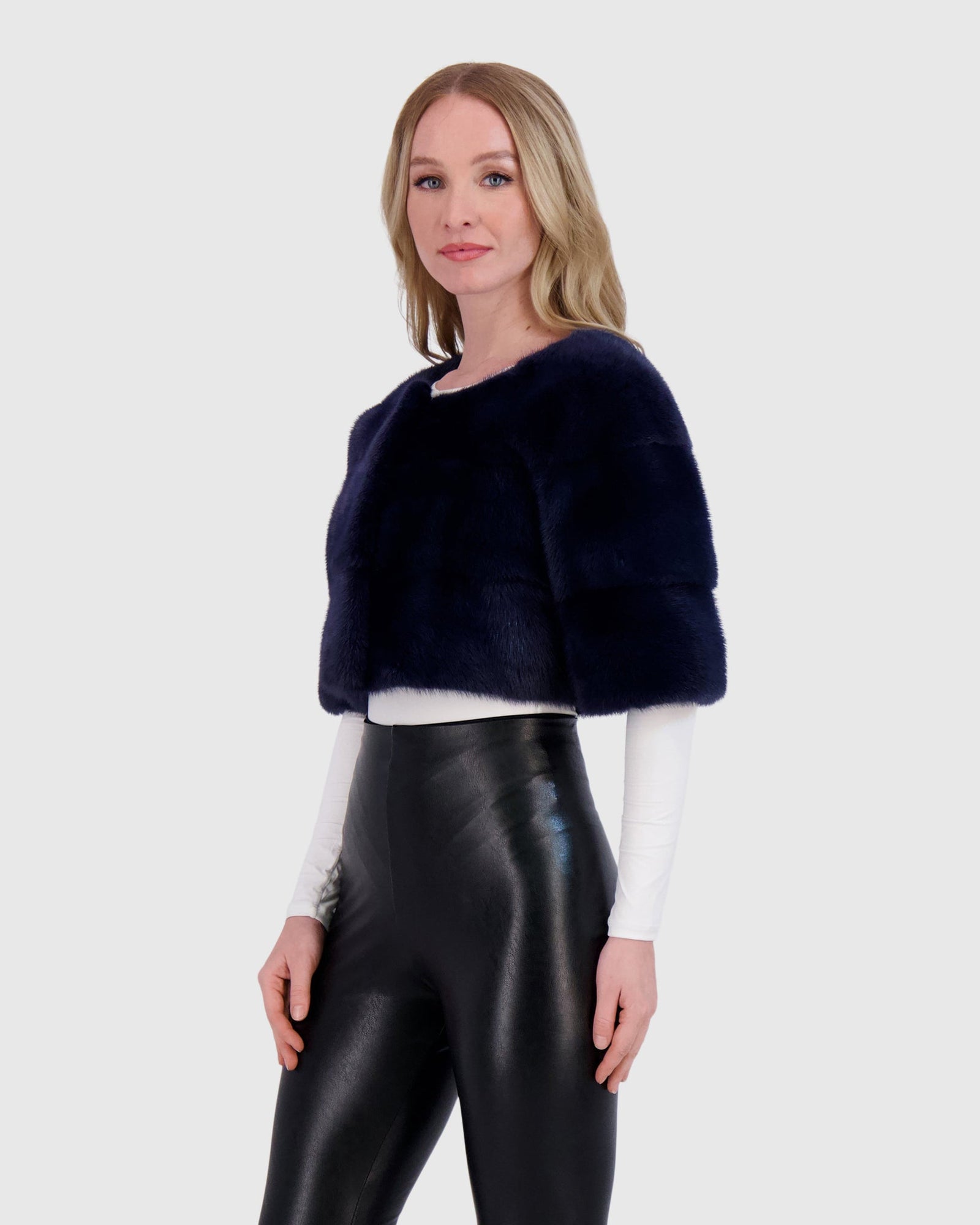 Mink Bolero | Blue