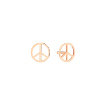 Peace & Love Studs | 18K Rose Gold