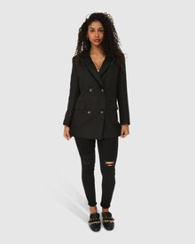 Women | Because Of You Trimmed Blazer | Black