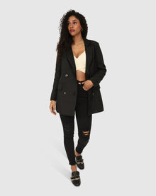 Women | Because Of You Trimmed Blazer | Black