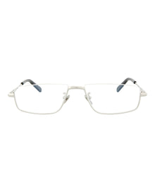 Brioni Square Metal Optical Frames | Silver