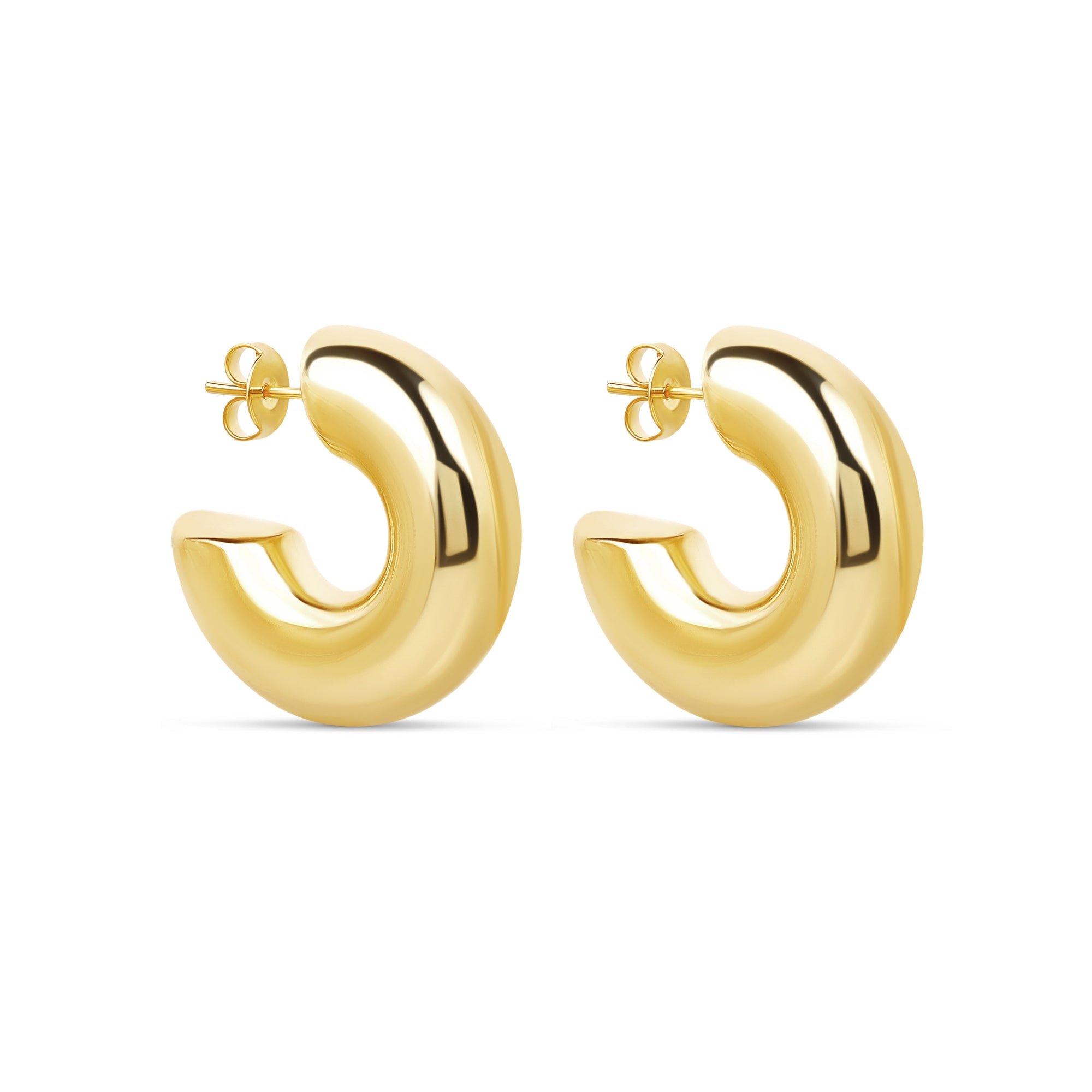 The Medium Gold Hailey Hoops | Gold Vermeil