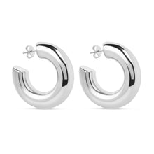 The Large Silver Hailey Hoops | Silver Vermeil