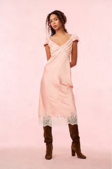 Brinkley Satin Midi Dress | Vintage Nude