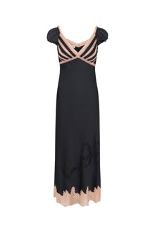 Brinkley Satin Midi Dress | Black