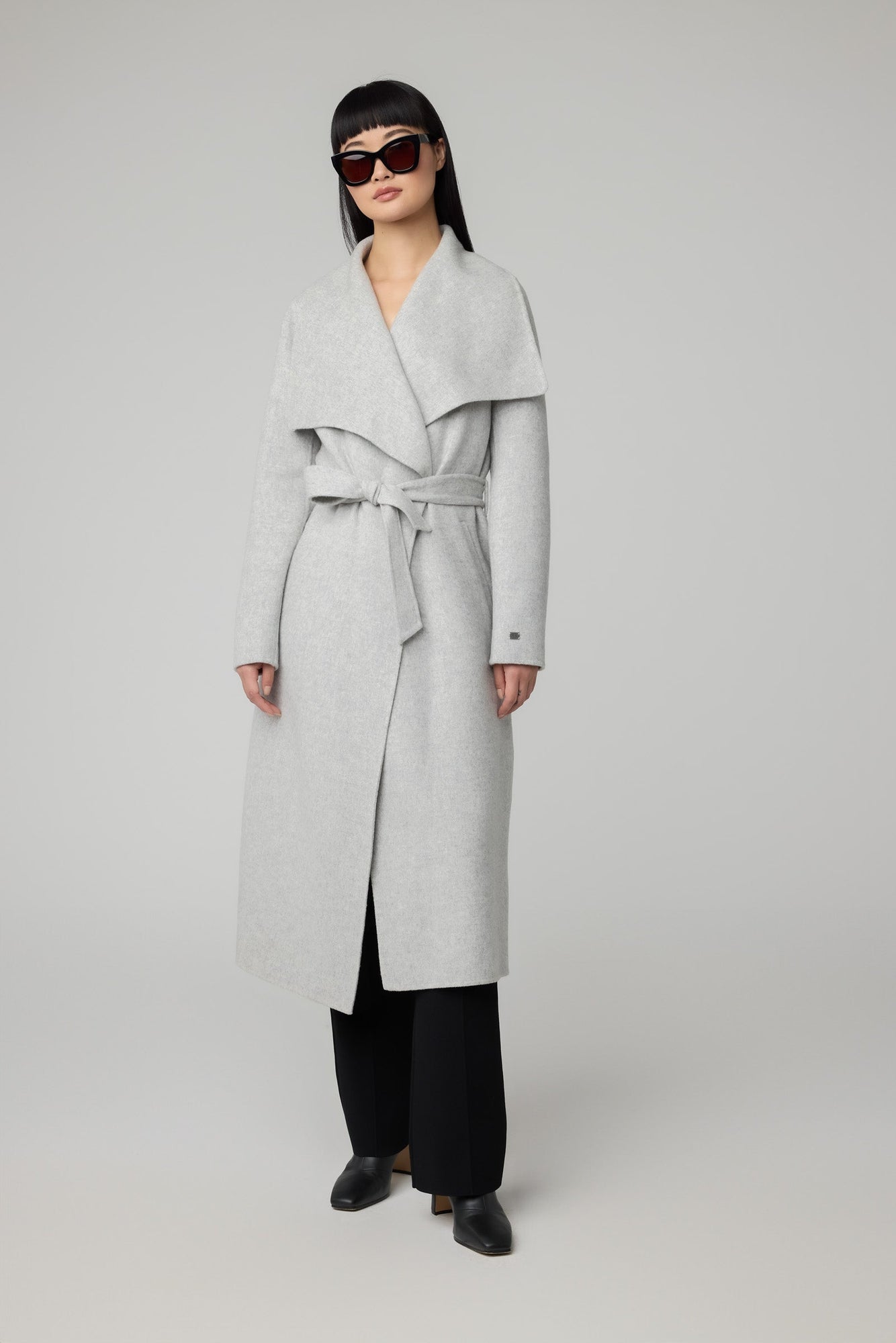 Britta Straight-Fit Wool Coat | Stone