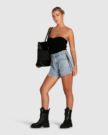 Women | Bring The Heat Denim Shorts | Stonewash