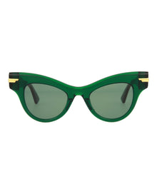 Bottega Veneta | Women | Cat Eye Acetate Sunglasses | Green