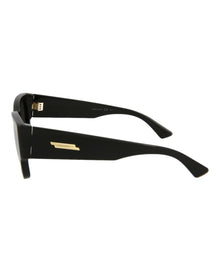 Bottega Veneta | Women | Rectangle Acetate Sunglasses | Black